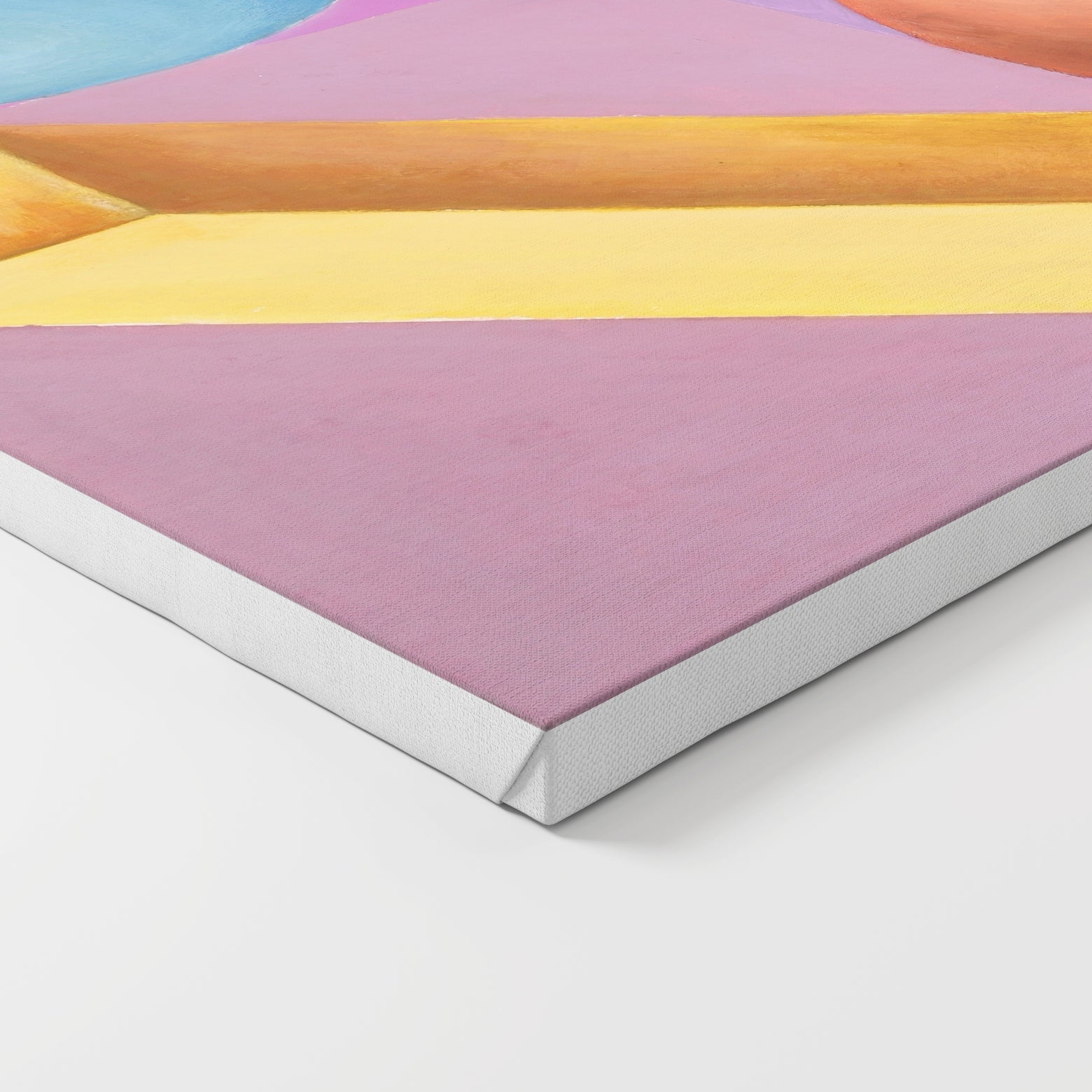 Intense colors playful and colorful geometric art print, on canvas.