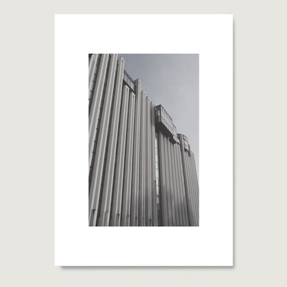 Brutalist, monumental architecture, photography art print on paper.