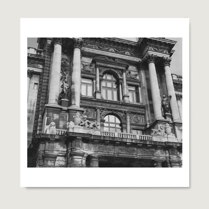 Vienna black and white architectural photography art print on paper.
