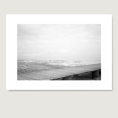 Moody Lake Garda black and white photography art print on paper.