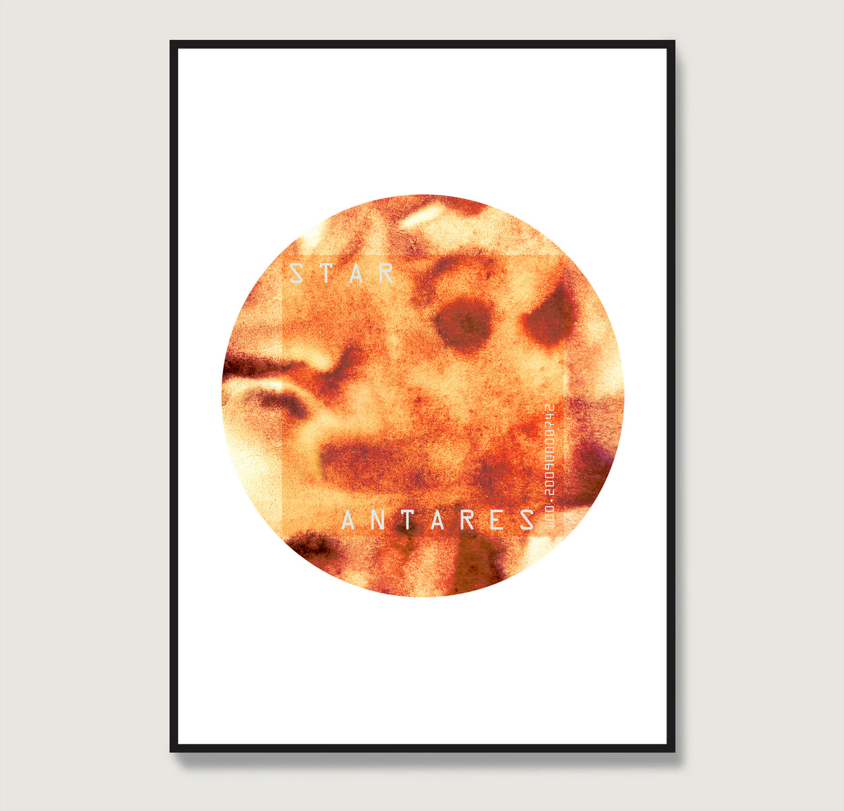 Star Antares minimalist graphic art print.
