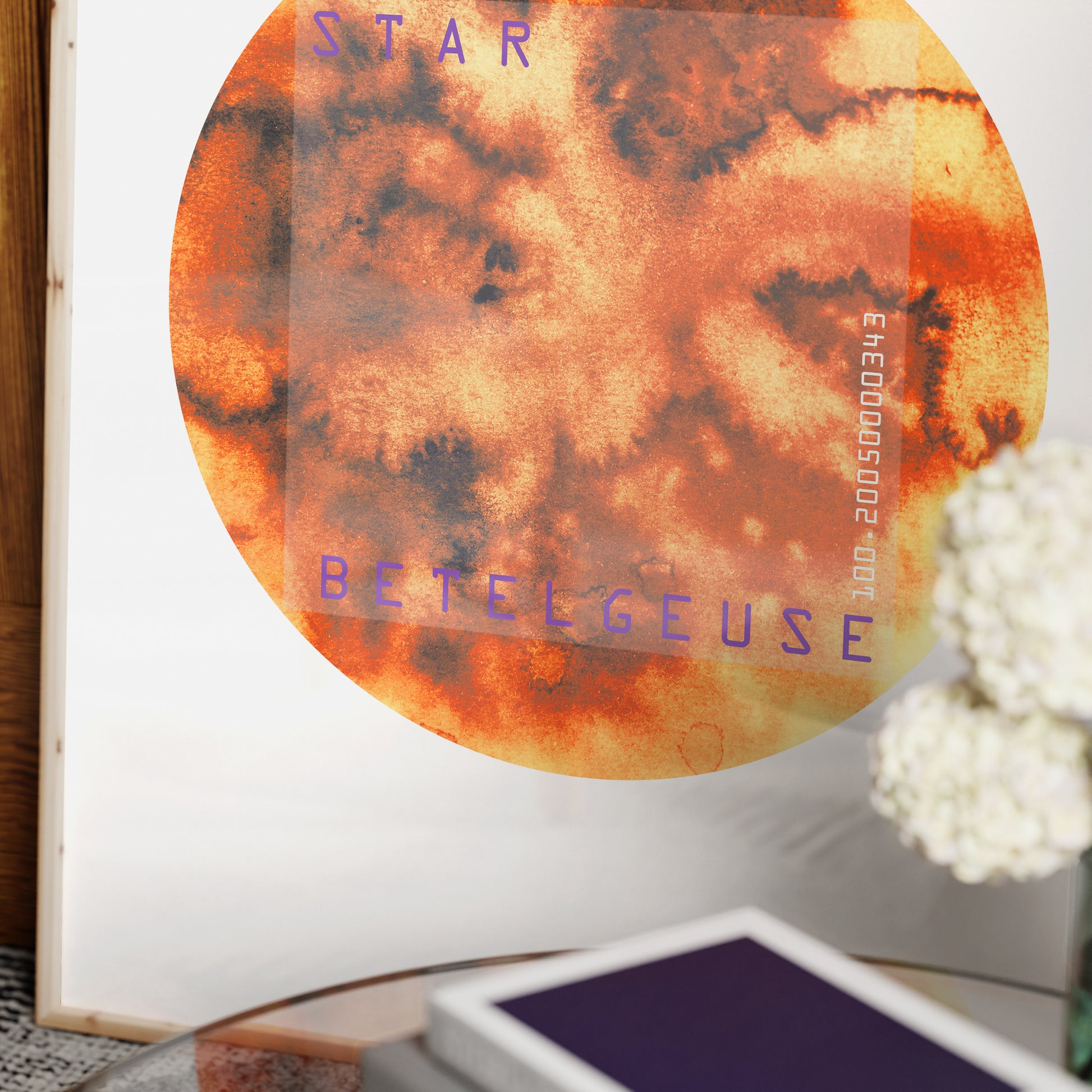Detail of Star Betelgeuse minimalist graphic art print.
