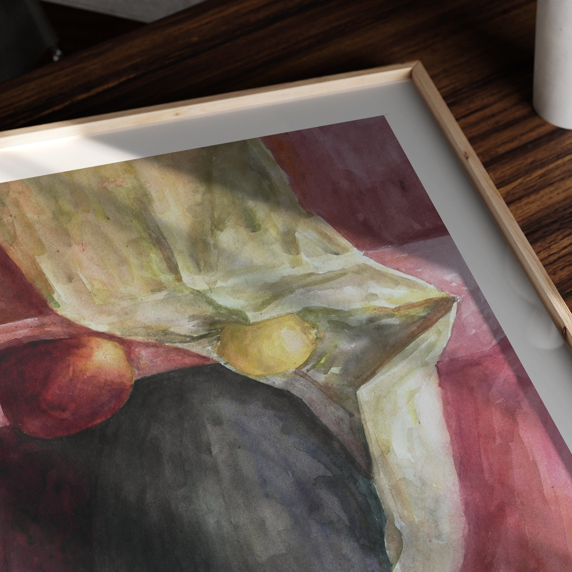 Detail of a classic academic watercolor study art print.