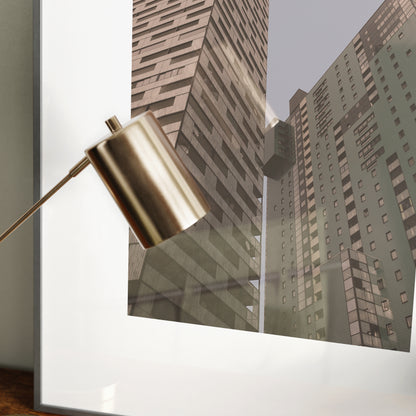 Detail of a contemporary architecture, Vienna urban photography art print.