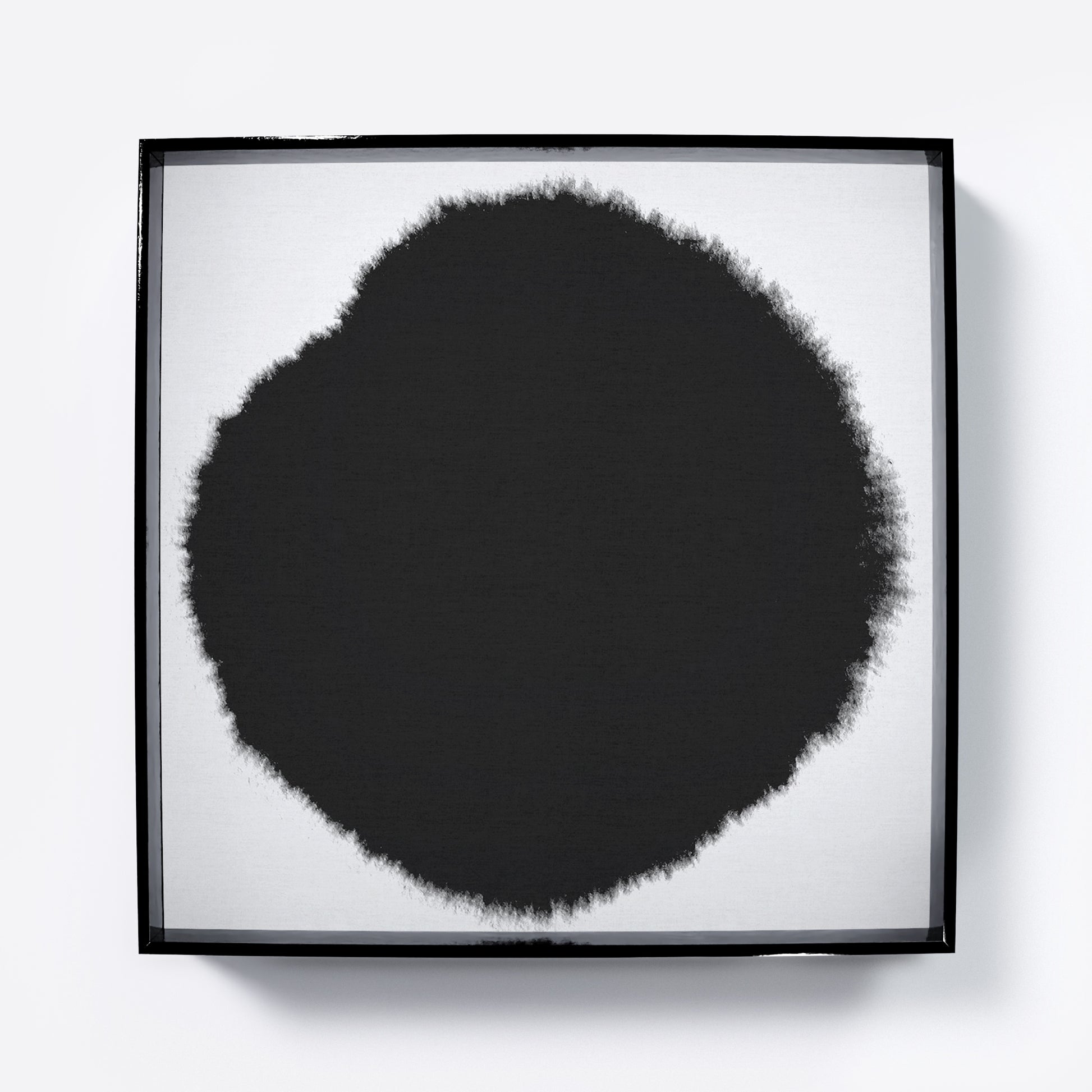 Abstract minimalist black and white art print.