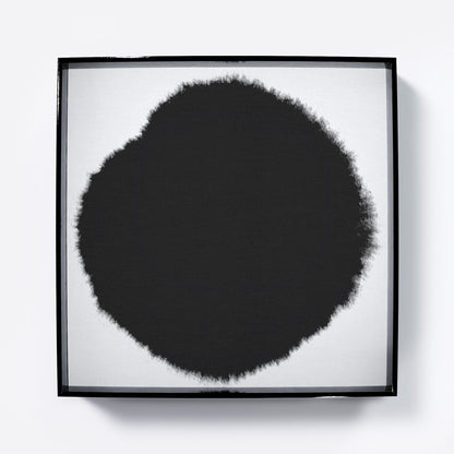 Abstract minimalist black and white art print.