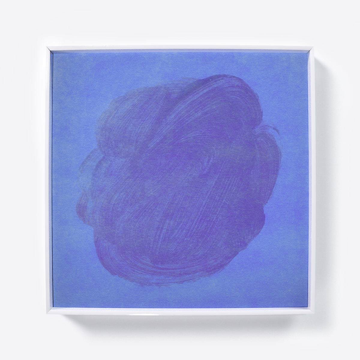 Blue abstract contemporary art print.