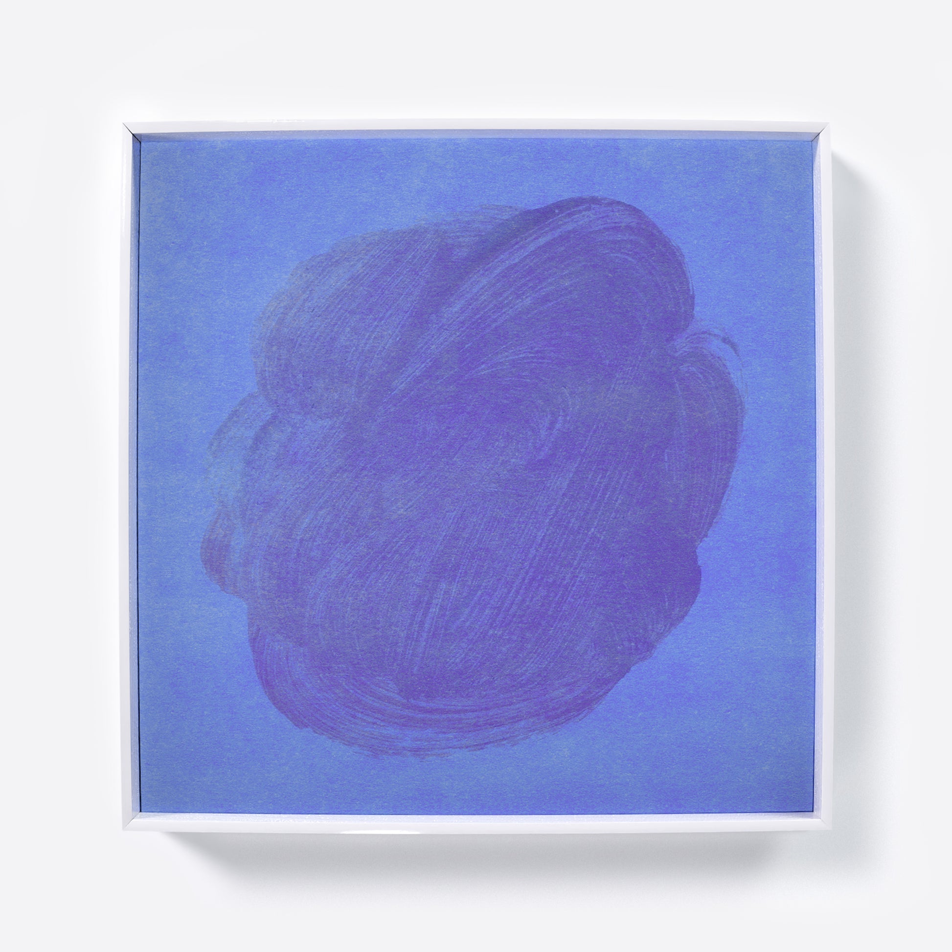 Blue abstract contemporary art print.