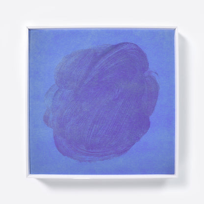 Blue abstract contemporary art print.