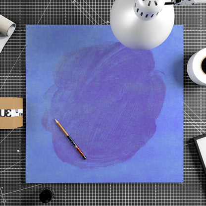 Blue abstract contemporary art print on paper.