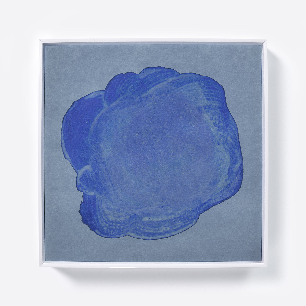 Blue minimalist abstract contemporary art print.
