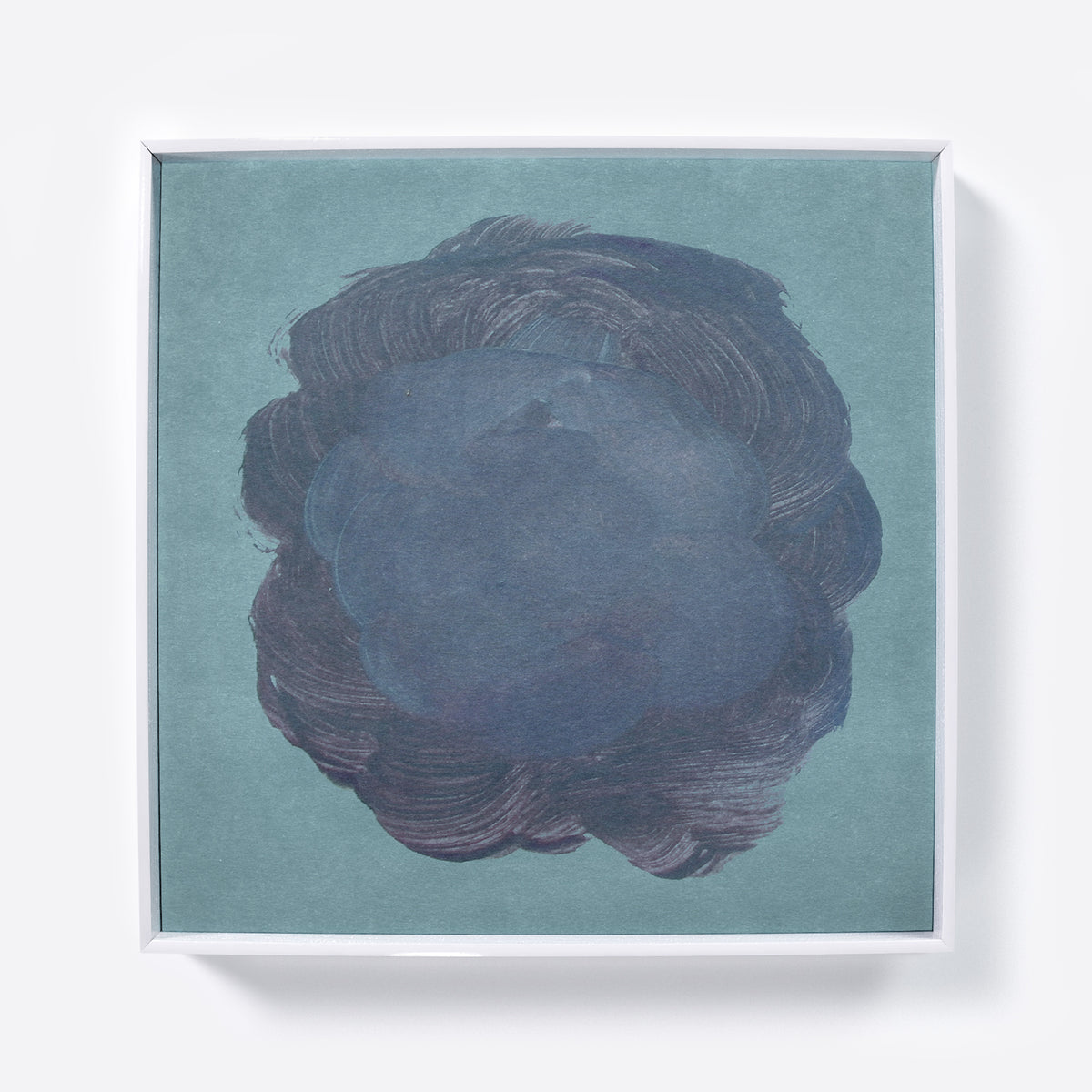 Cold color palette abstract contemporary art print.