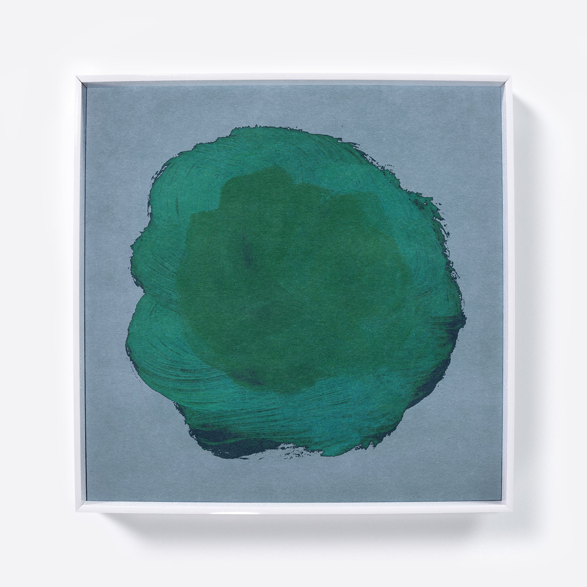Emerald green abstract contemporary art print.