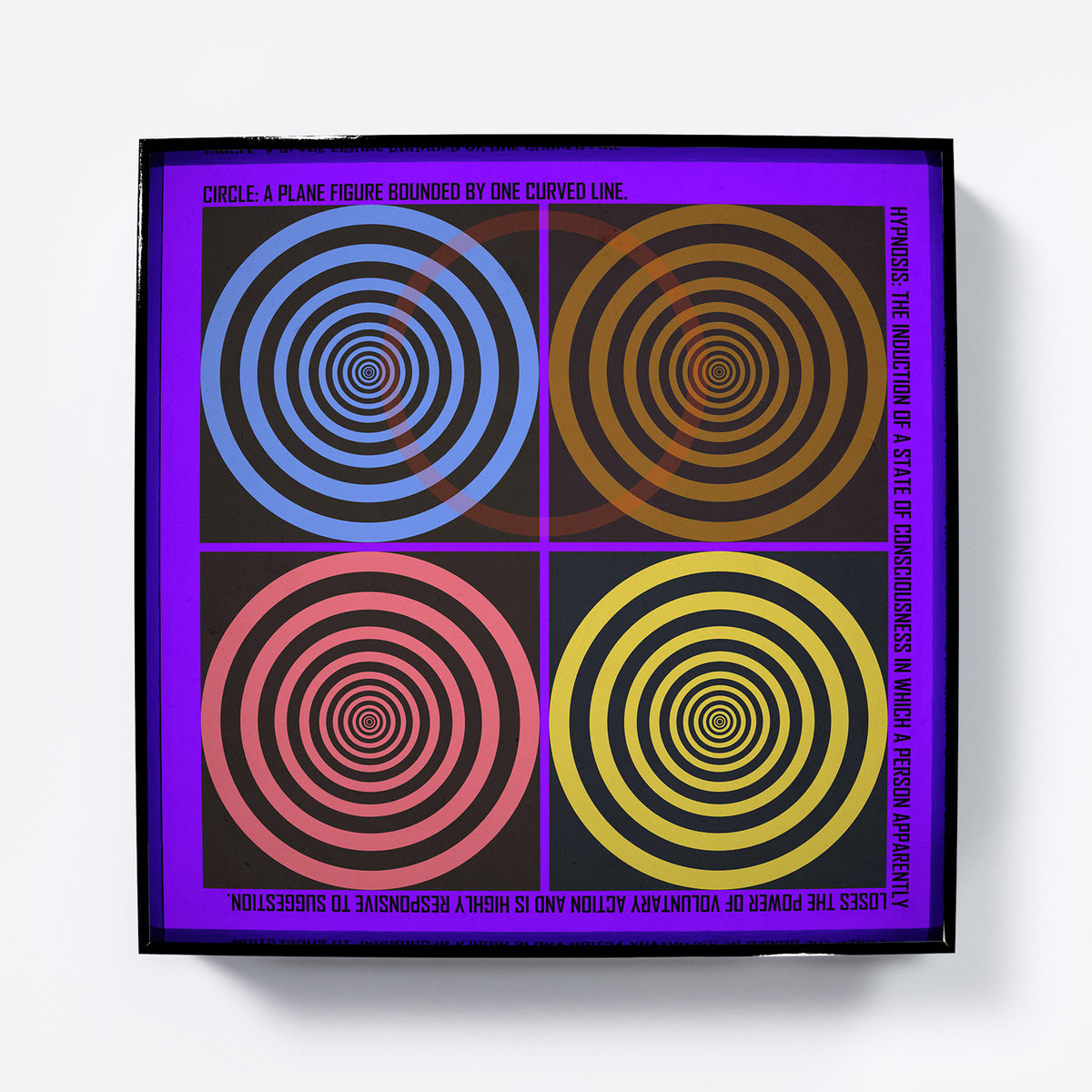 Colorful abstract vintage art print.