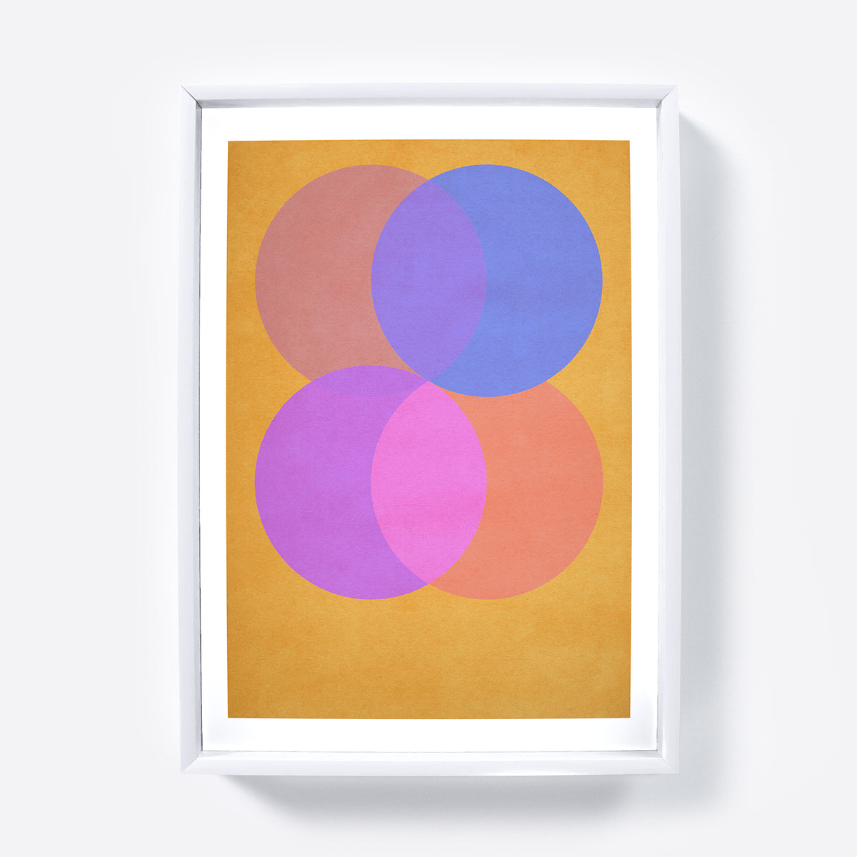 Colorful geometric graphic art print.