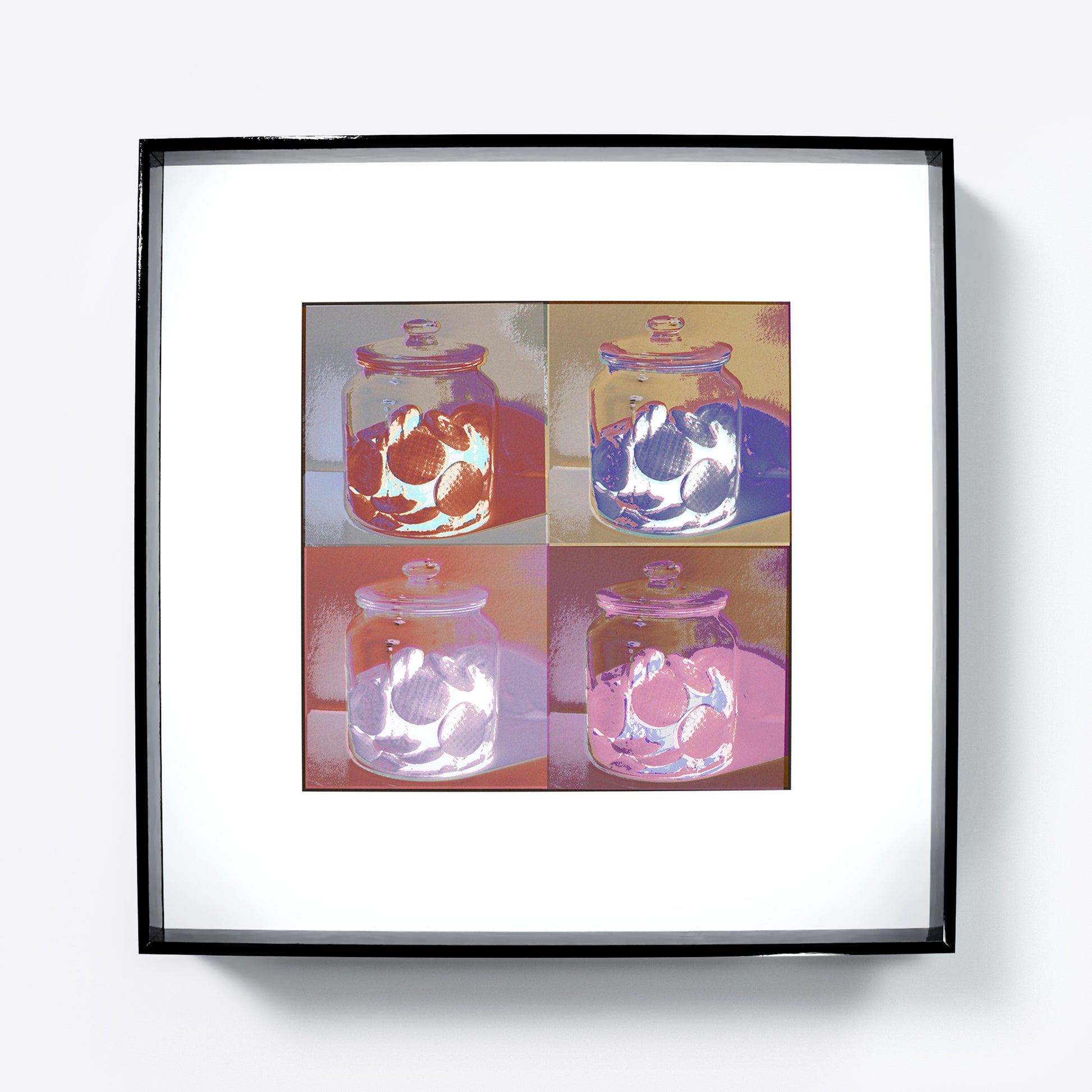 Pop art art print with cookies.