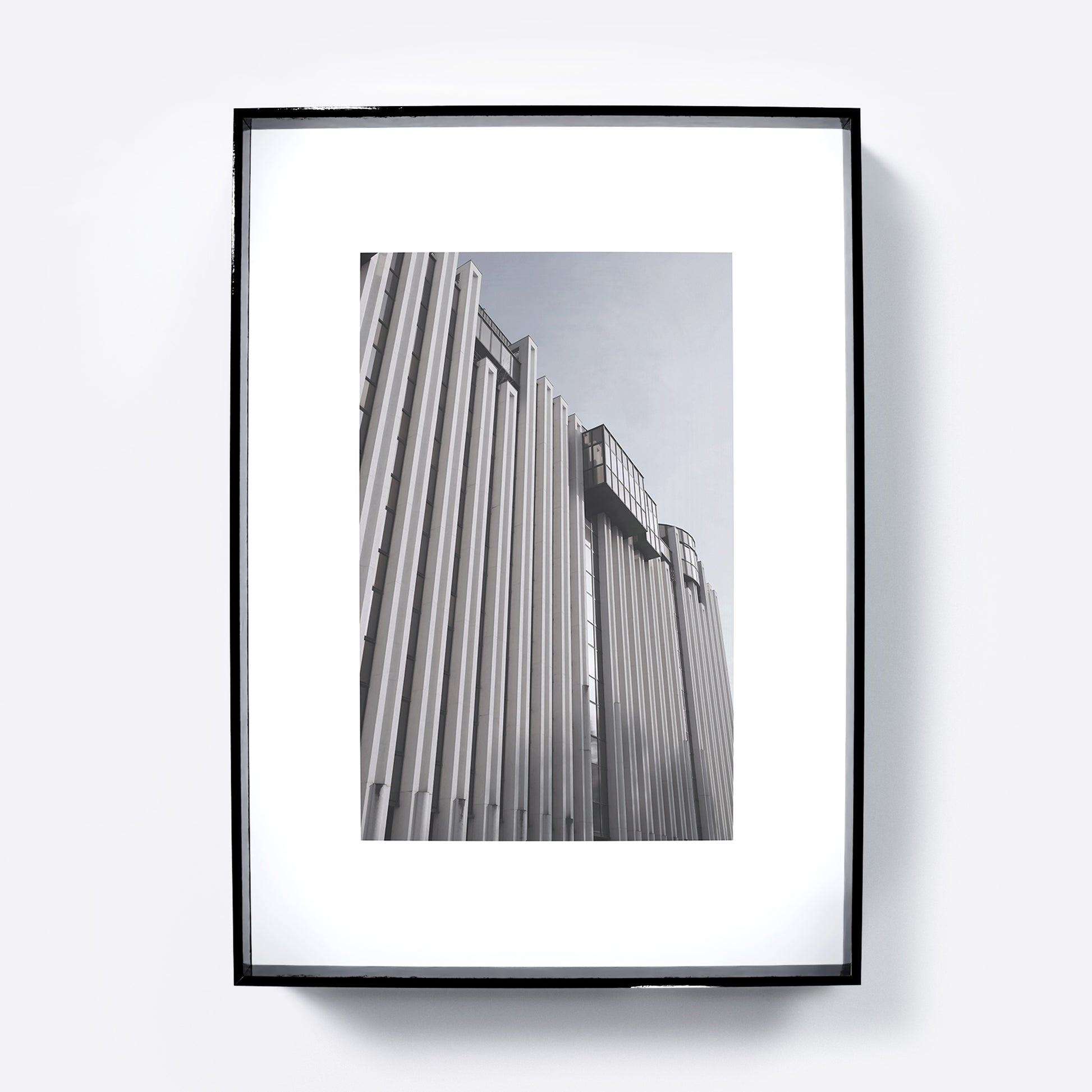 Brutalist, monumental architecture, photography art print.