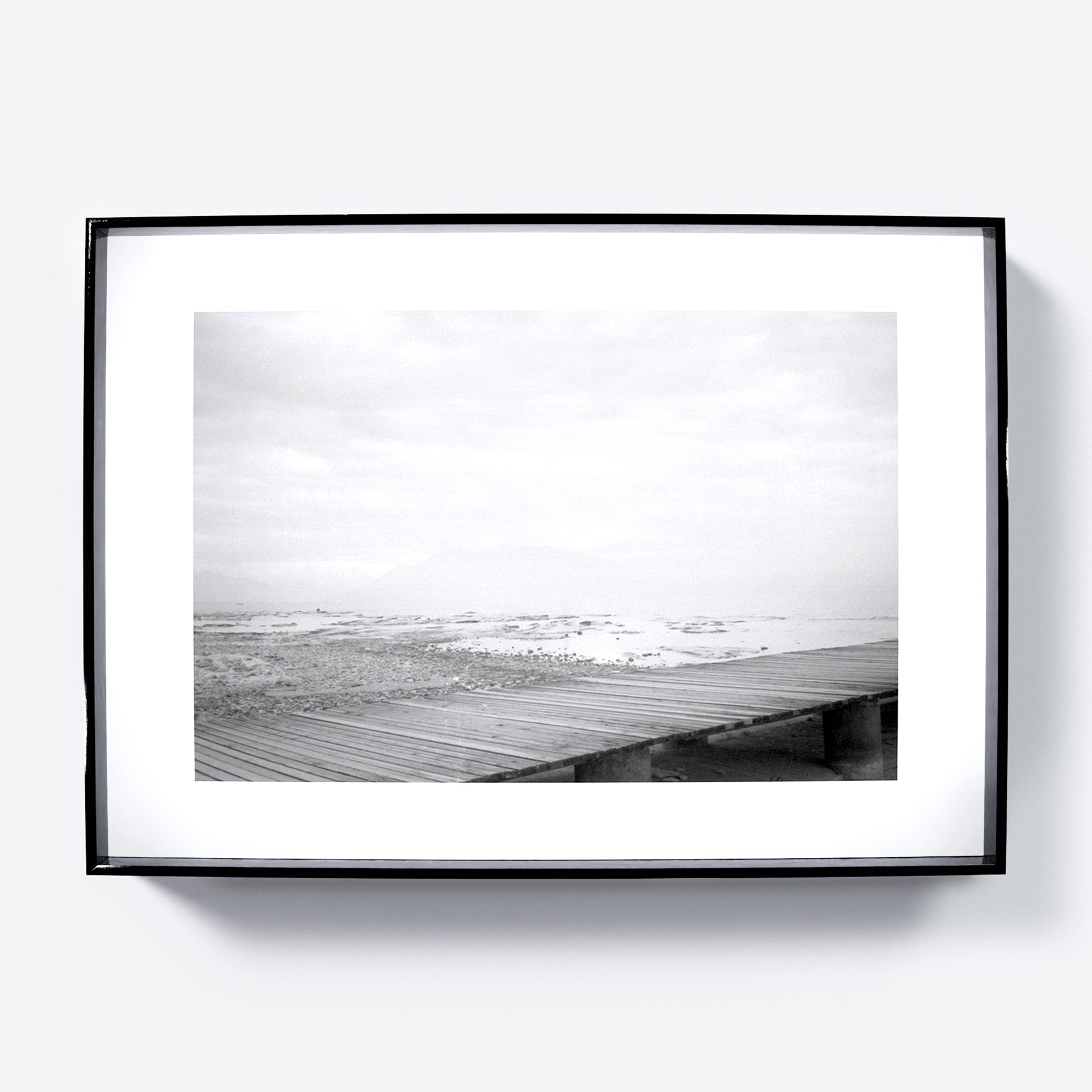 Moody Lake Garda black and white photography art print.