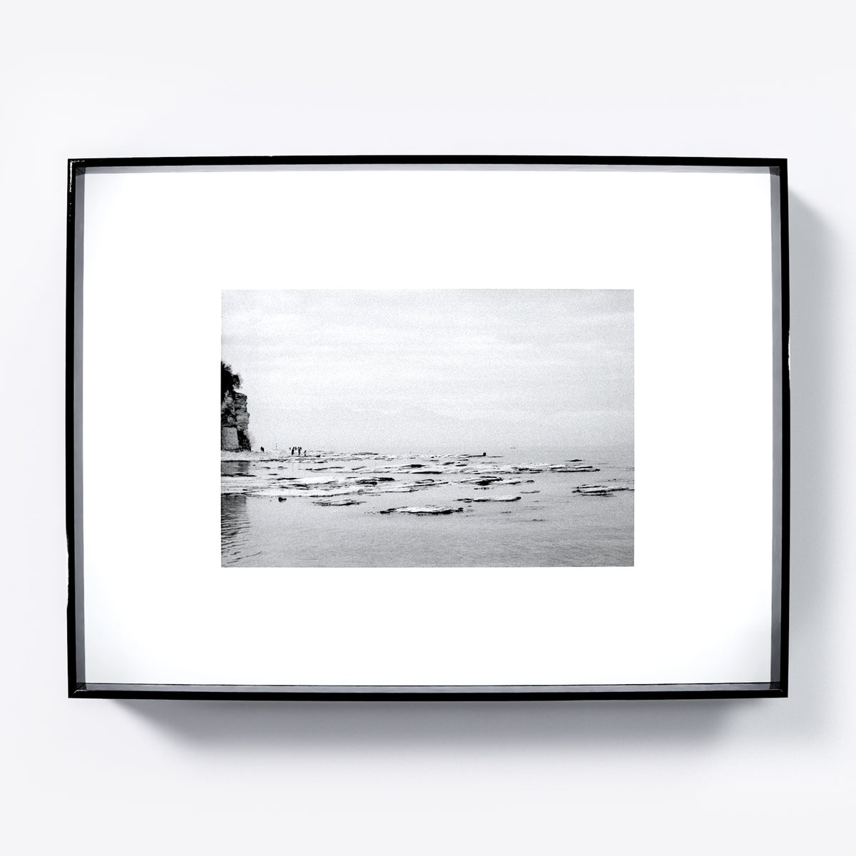 Lake Garda vintage black and white photography art print.