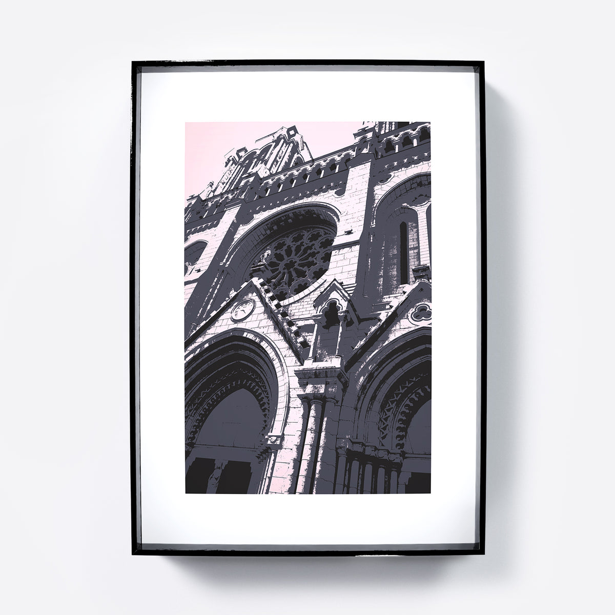 Cathedral facade pop art art print.