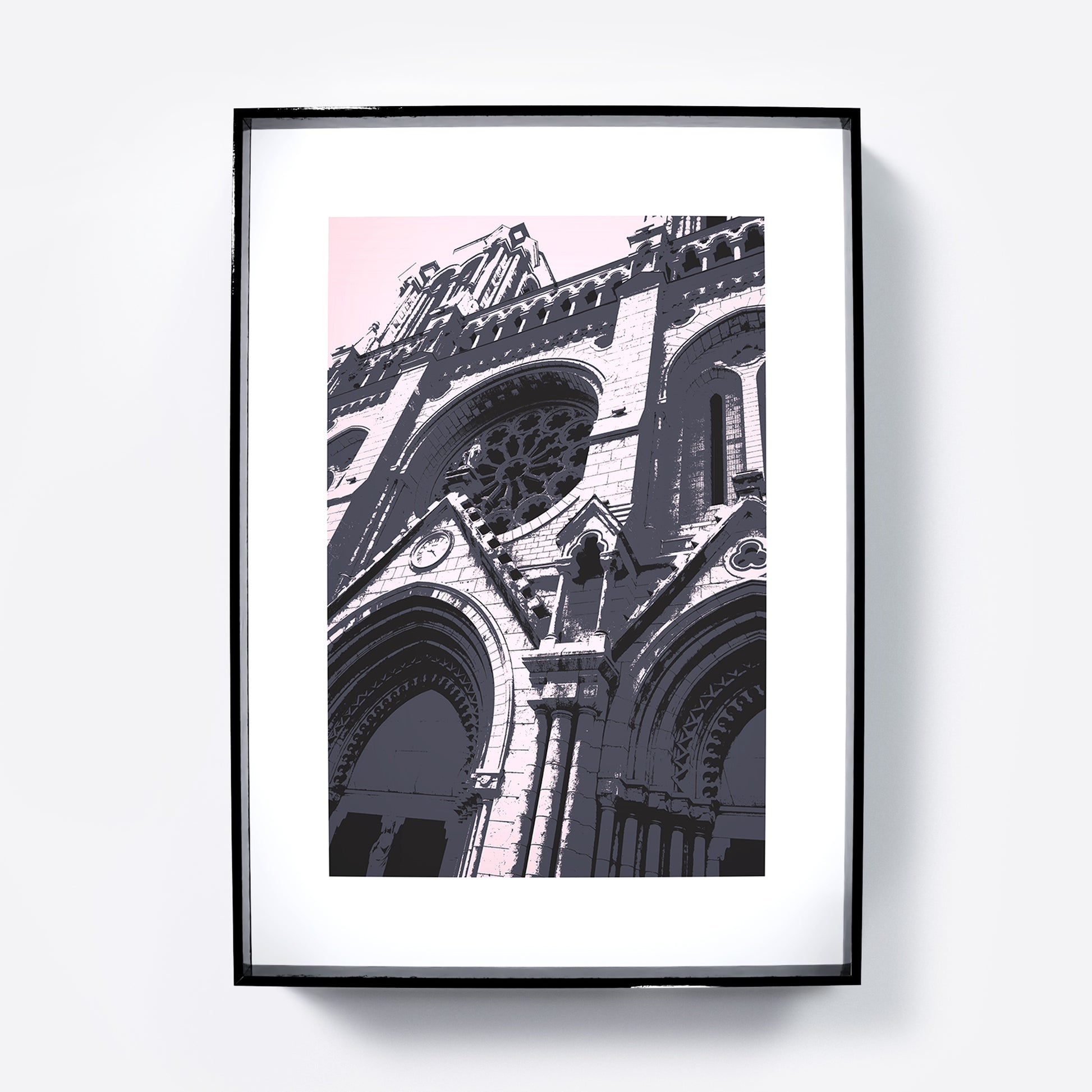 Cathedral facade pop art art print.