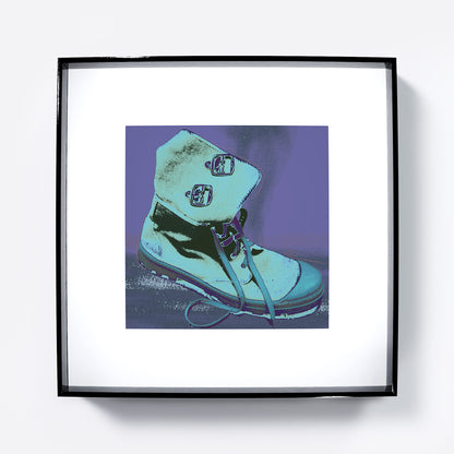Purple boot pop art art print.