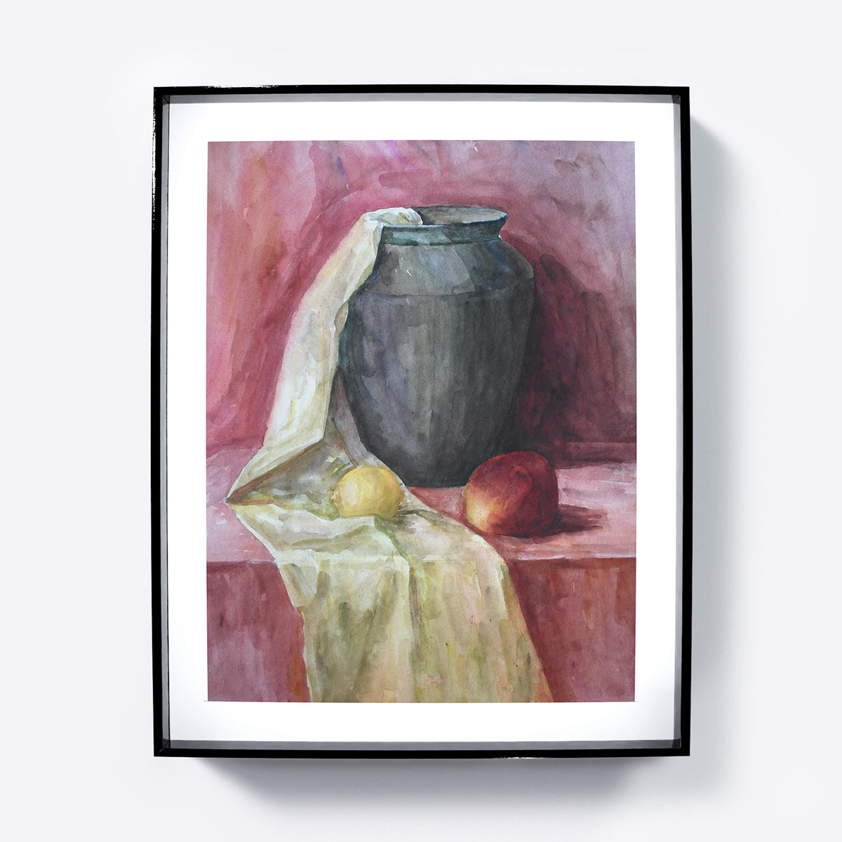Classic academic watercolor study art print.