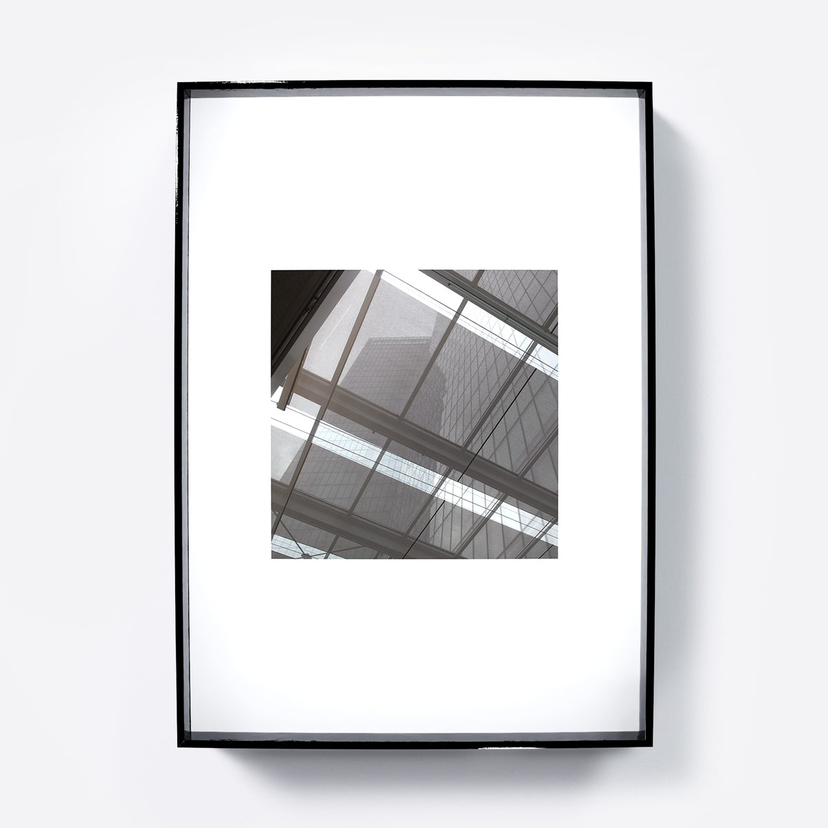 Monochrome modern architectural photography art print.