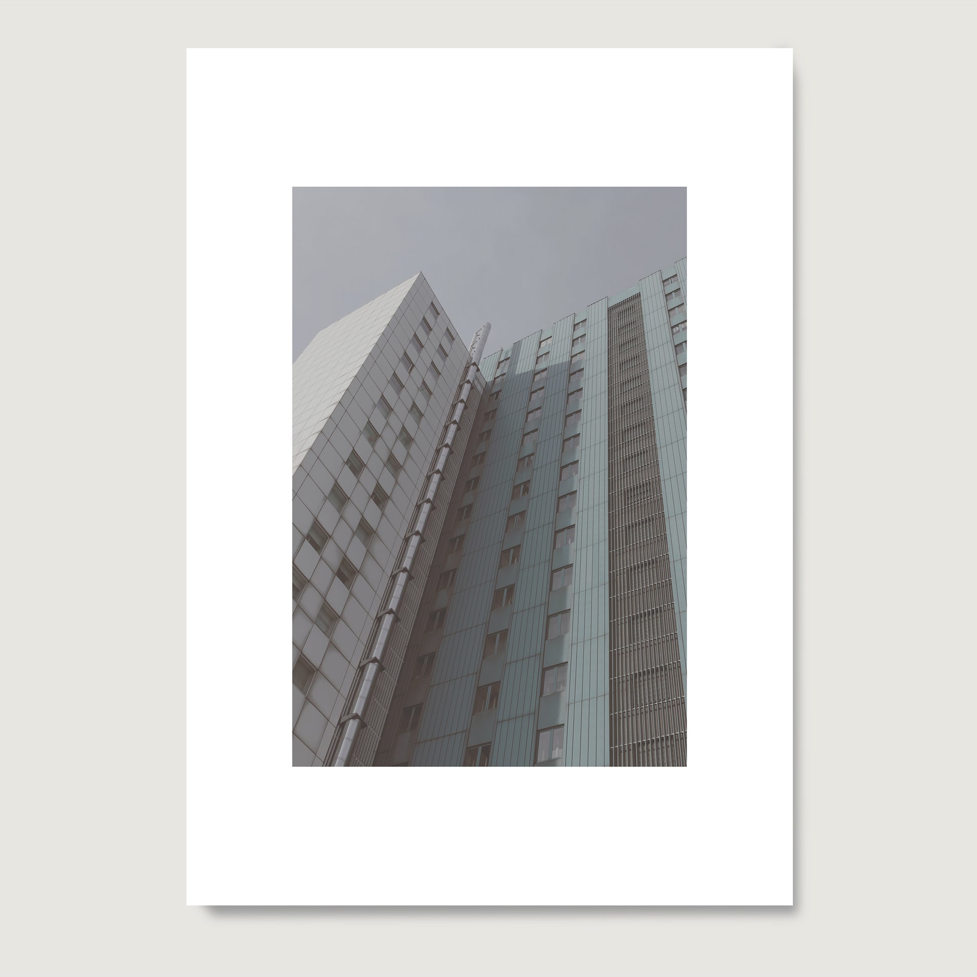 Pale colors urban photography art print on paper.